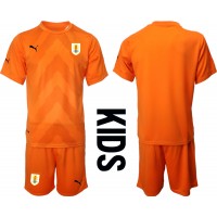 Dětský Fotbalový dres Uruguay Brankářské MS 2022 Venkovní Krátký Rukáv (+ trenýrky)